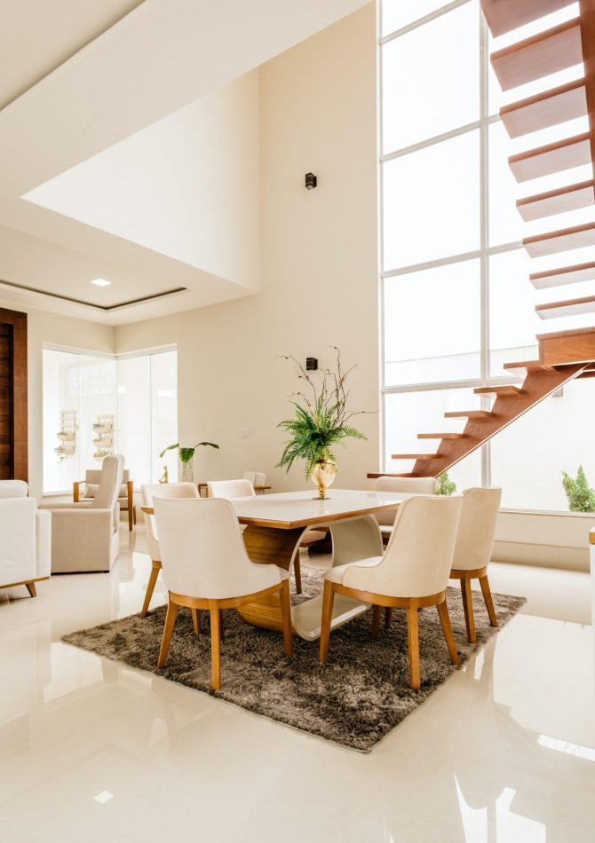 image of dining room and stairs